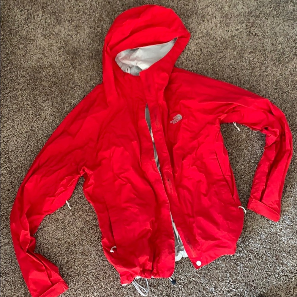 Red NorthFace Rain Jacket